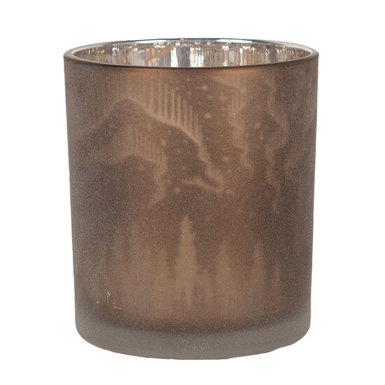 Clayre &amp; Eef | Waxinelichthouder Bruin &oslash; 7x8 cm | 6GL4660
