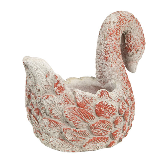 Clayre &amp; Eef | Bloempot Binnen Grijs Rood 19x11x15 cm | 6TE0549