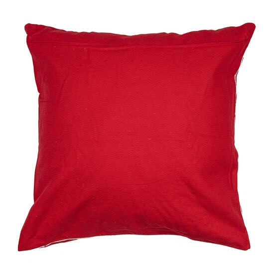 Clayre &amp; Eef | Kussenhoes Rood Wit 45x45 cm | KT021.358