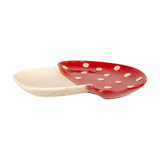 Clayre & Eef | Dinerbord Beige Rood 23x26x3 cm | 6CE1906