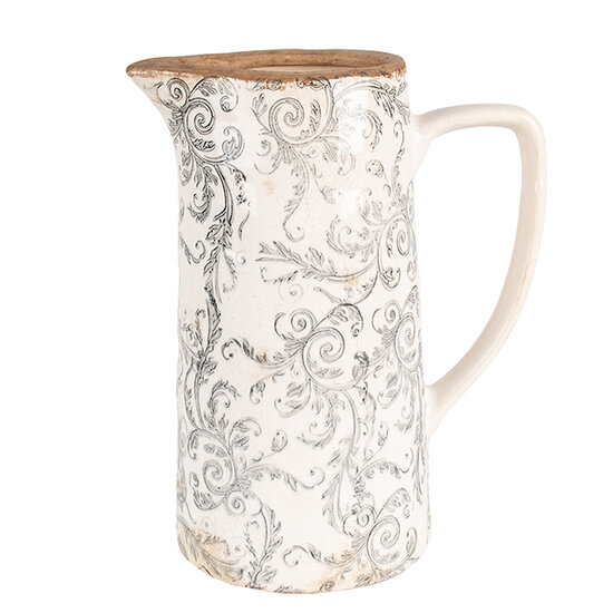 Clayre & Eef | Decoratieve Schenkkan Beige Grijs 21x14x26 cm | 6CE1921L