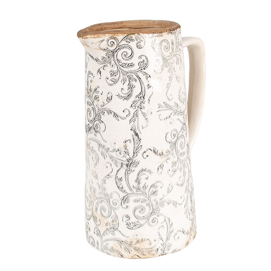 Clayre & Eef | Decoratieve Schenkkan Beige Grijs 21x14x26 cm | 6CE1921L