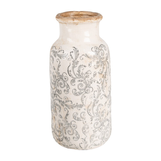 Clayre & Eef | Vaas Beige Grijs ø 15x32 cm | 6CE1927L