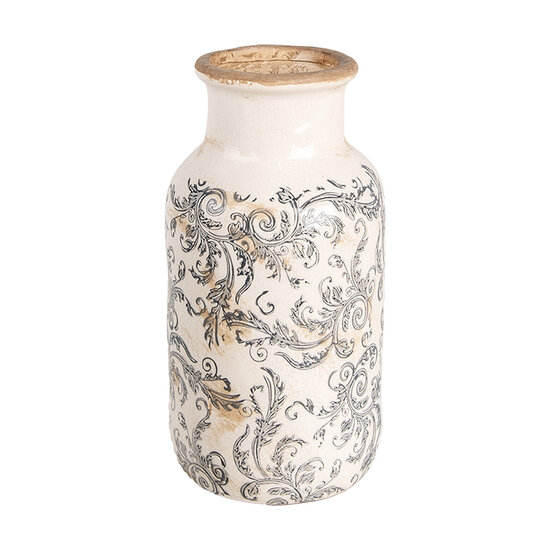 Clayre & Eef | Vaas Beige Grijs ø 14x26 cm | 6CE1927M
