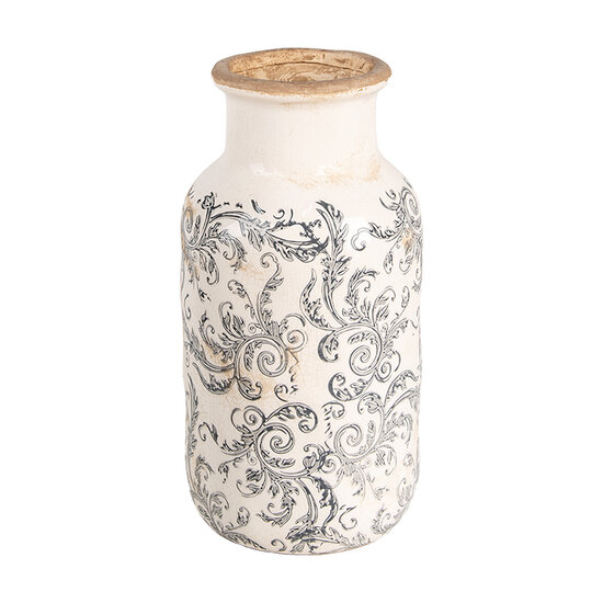 Clayre & Eef | Vaas Beige Grijs ø 14x26 cm | 6CE1927M
