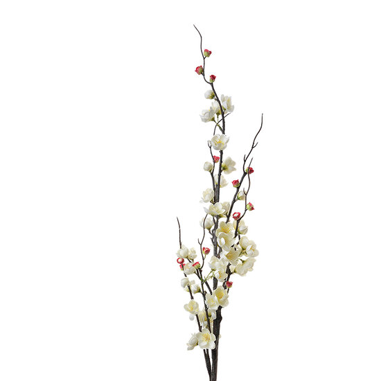 Clayre &amp; Eef | Decoratie tak met bloemen Wit  7x7x115 cm | 5PL0110W