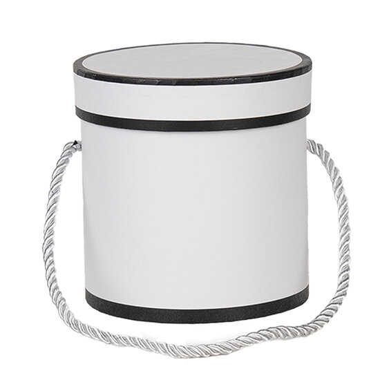 Clayre &amp; Eef | Kado doosje Wit &oslash; 12x12 cm | 66009W