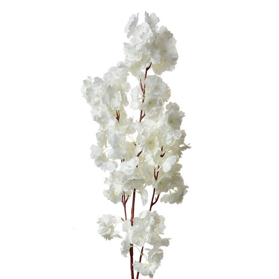 Clayre & Eef | Decoratie tak met bloemen Wit 24x8x100 cm | 5PL0118W