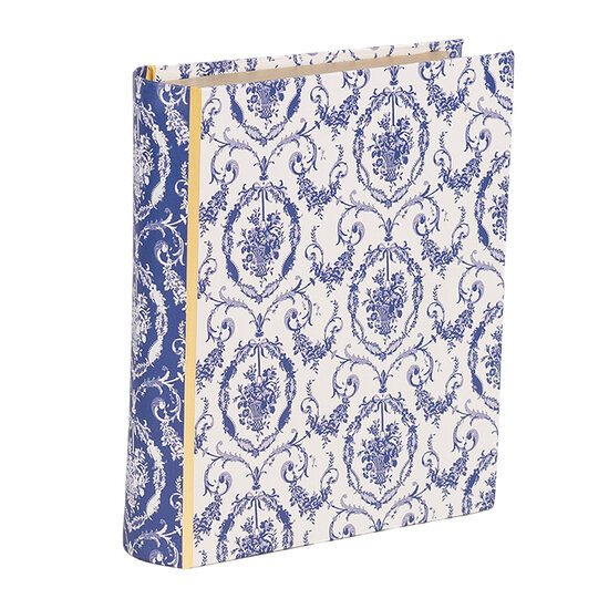 Clayre &amp; Eef | Doos in boekvorm Wit Blauw 17x14x5 cm | 66016