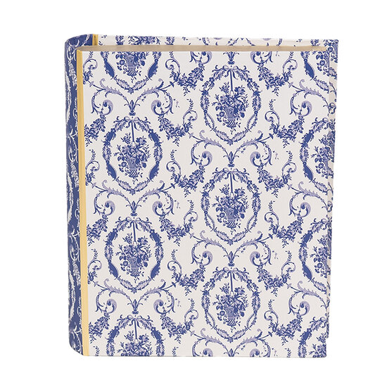 Clayre &amp; Eef | Doos in boekvorm Wit Blauw 17x14x5 cm | 66016