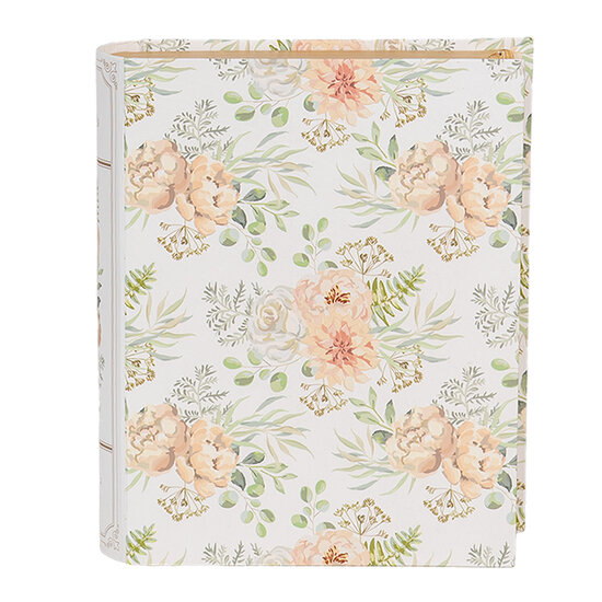 Clayre & Eef | Doos in boekvorm Wit Groen 17x14x5 cm | 66017