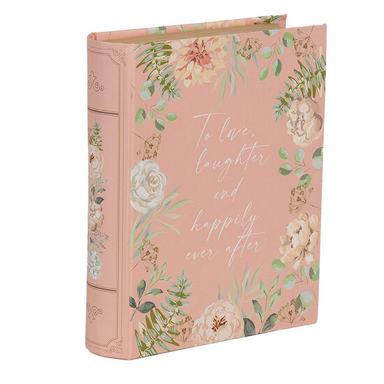 Clayre &amp; Eef | Doos in boekvorm Roze Groen 17x14x5 cm | 66018