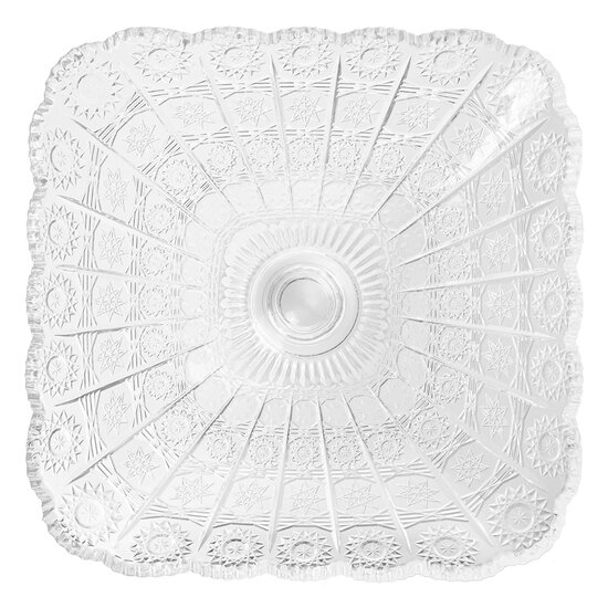 Clayre & Eef | Schaal op voet Transparant 29x29x18 cm | 6GL5015