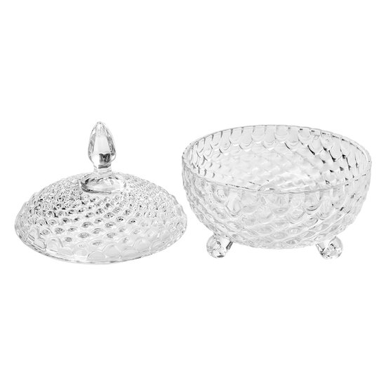 Clayre & Eef | Bonbonniere met deksel Transparant ø 17x19 cm | 6GL4997