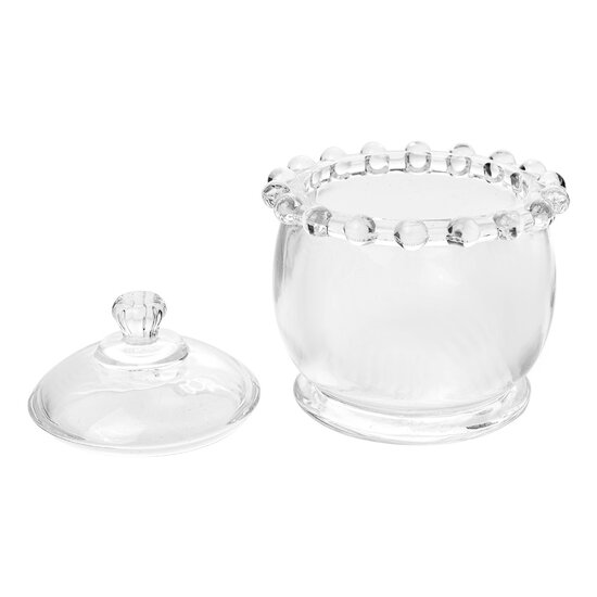 Clayre & Eef | Bonbonniere met deksel Transparant ø 8x10 cm | 6GL5001
