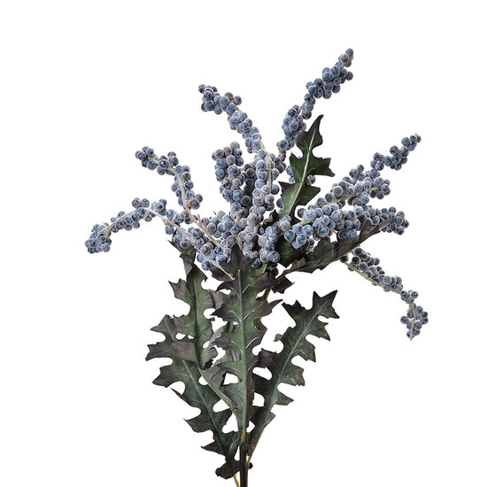 Clayre & Eef | Decoratie tak met bloemen Blauw Groen 20x20x103 cm | 6PL0329