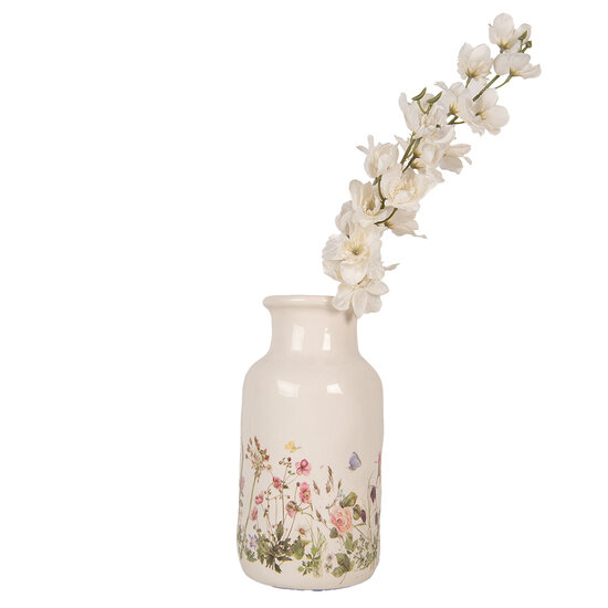 Clayre & Eef | Vaas Beige Roze ø 14x26 cm | 6CE1932M