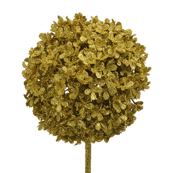 Clayre &amp; Eef | Kerstdecoratie Bloem Goudkleurig 16x16x70 cm | 65816