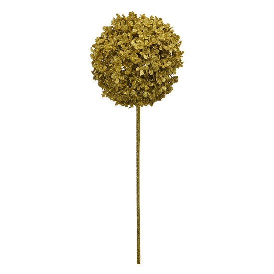 Clayre &amp; Eef | Kerstdecoratie Bloem Goudkleurig 16x16x70 cm | 65816