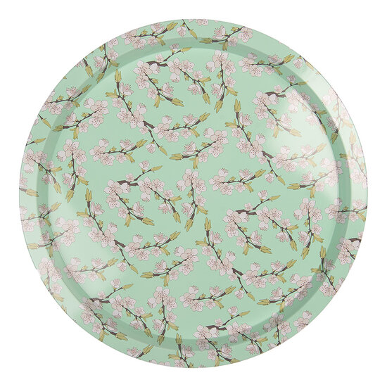 Clayre & Eef | Decoratief Dienblad Groen ø 32x2 cm | 6BL0181