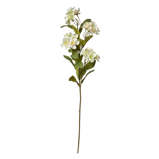 Clayre &amp; Eef | Decoratie tak met bloemen Wit Groen 17x14x70 cm | 6PL0344W
