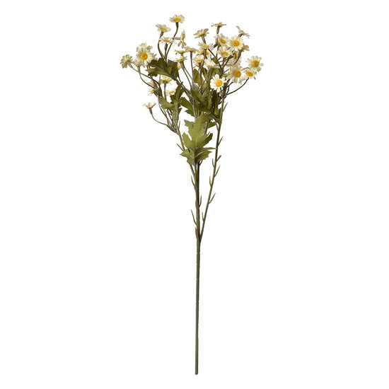 Clayre &amp; Eef | Decoratie tak met bloemen Wit Groen 23x17x60 cm | 6PL0348W