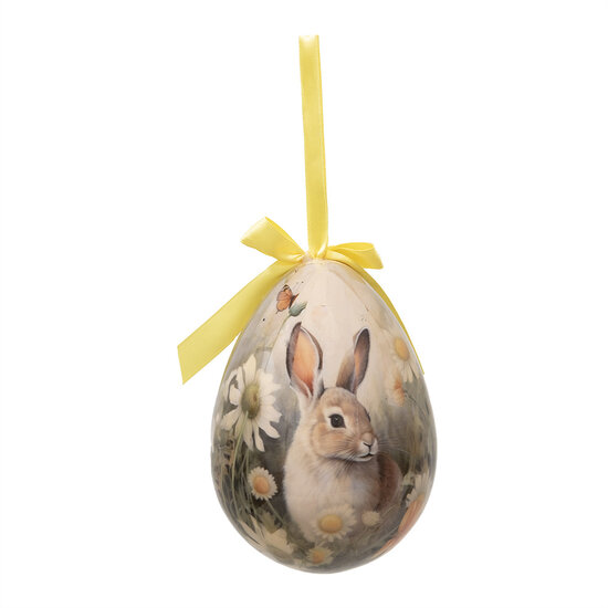 Clayre & Eef | Decoratie Hanger Ei (set 2) Meerkleurig ø 11x15 cm | 65915