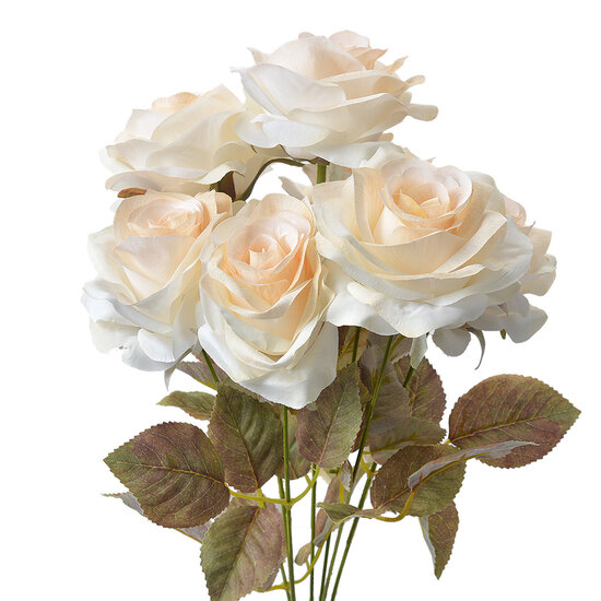 Clayre &amp; Eef | Kunstbloem Rozen Wit Groen 16x16x47 cm | 6PL0308
