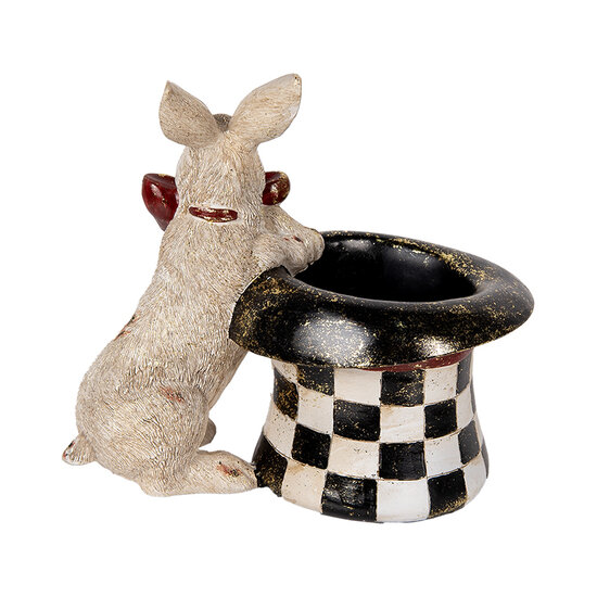 Clayre &amp; Eef | Decoratie Konijn Beige Zwart 25x16x23 cm | 6PR5492