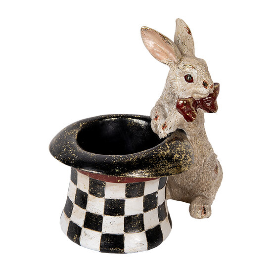 Clayre &amp; Eef | Decoratie Konijn Beige Zwart 25x16x23 cm | 6PR5492