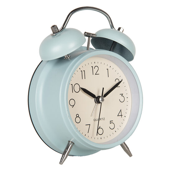Clayre & Eef | Wekker Analoog Blauw 12x6x17 cm / 1xAA | 6AC0031LBL