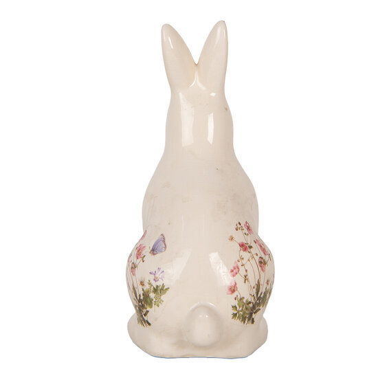 Clayre & Eef | Decoratie Beeld Konijn Beige Roze 13x10x21 cm | 6CE1959M