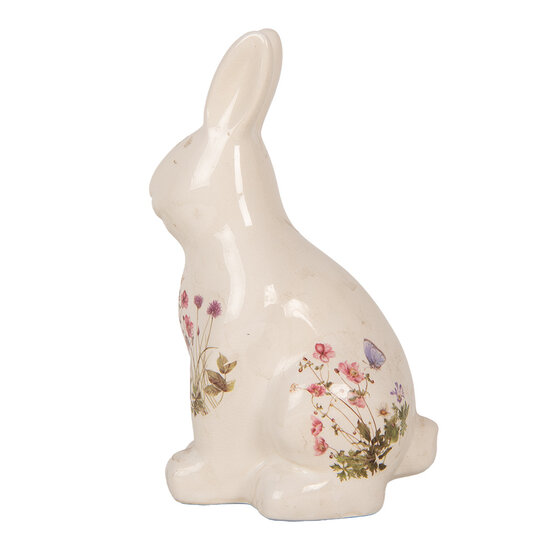 Clayre & Eef | Decoratie Beeld Konijn Beige Roze 13x10x21 cm | 6CE1959M