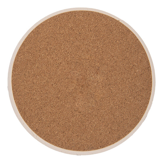 Clayre & Eef | Pannenonderzetter Beige Roze ø 16 x1 cm | 6CE2050