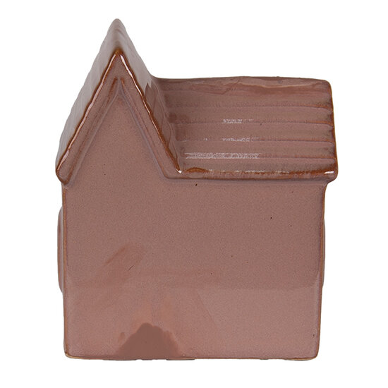 Clayre & Eef | Decoratie Huisje met LED Roze 10x6x11 cm | 6CE2119