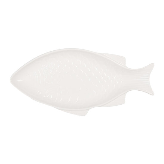 Clayre & Eef | Kom Vis Wit 29x14x3 cm / 150 ml | 6CEBO0197M