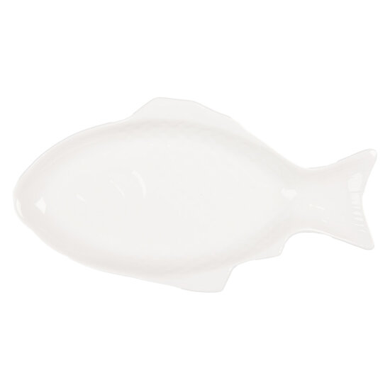 Clayre & Eef | Kom Vis Wit 39x21x4 cm / 550 ml | 6CEBO0199M