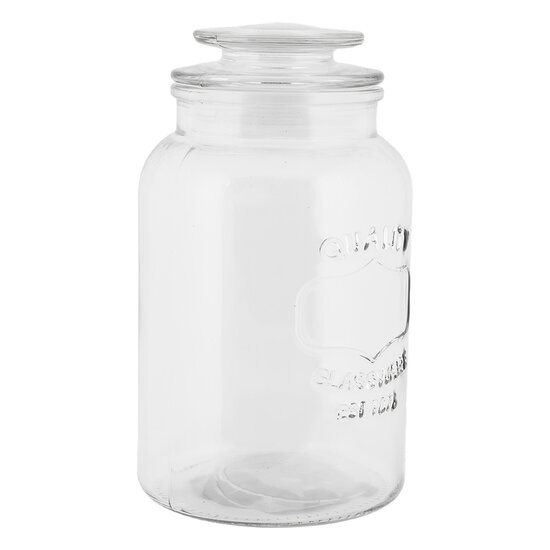 Clayre & Eef | Voorraadpot Deksel Transparant ø 12x21 cm | 6GL5052