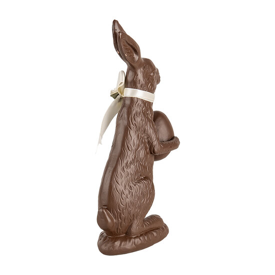 Clayre & Eef | Decoratie Beeld Konijn met ei Bruin Wit 11x5x20 cm | 6PR5205