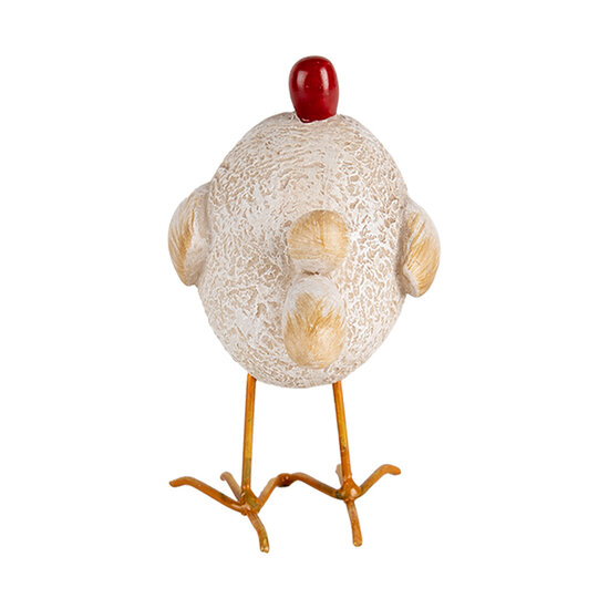 Clayre &amp; Eef | Decoratie Beeld Kip Wit Rood 10x6x11 cm | 6PR5270