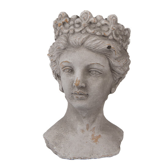 Clayre &amp; Eef | Bloempot Binnen Grijs 14x15x24 cm | 6TE0555