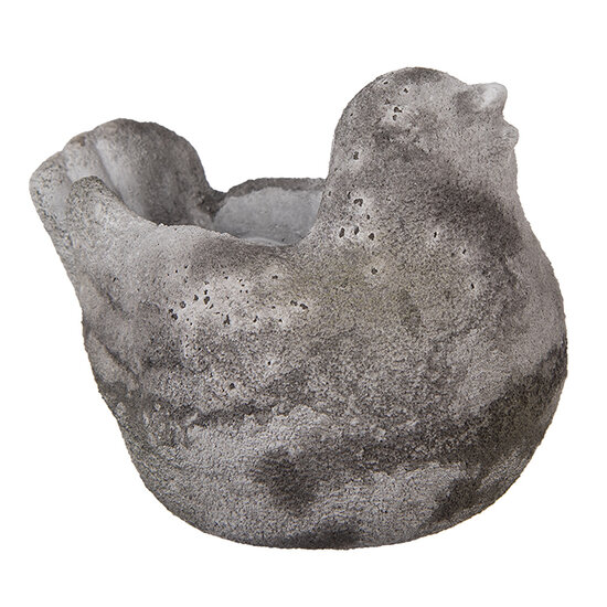 Clayre & Eef | Bloempot Binnen Vogel Grijs 18x12x13 cm | 6TE0564