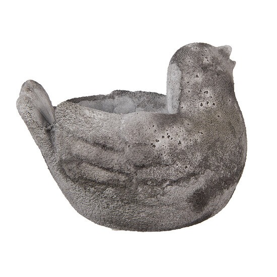 Clayre & Eef | Bloempot Binnen Vogel Grijs 18x12x13 cm | 6TE0564