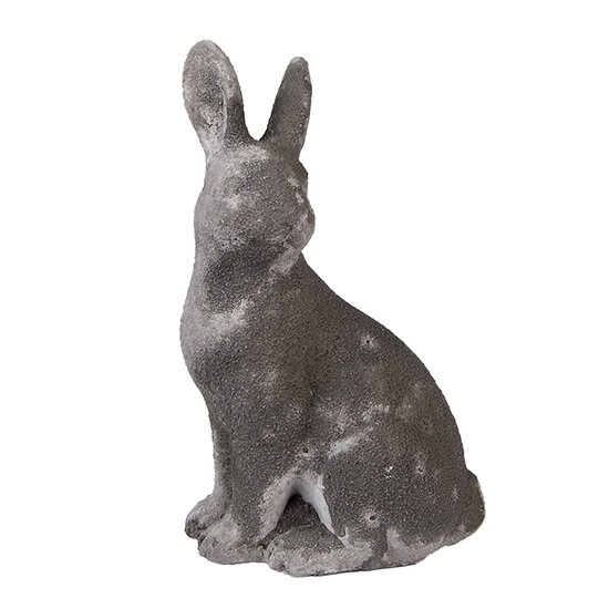 Clayre & Eef | Decoratie Beeld Konijn Grijs 14x10x23 cm | 6TE0565