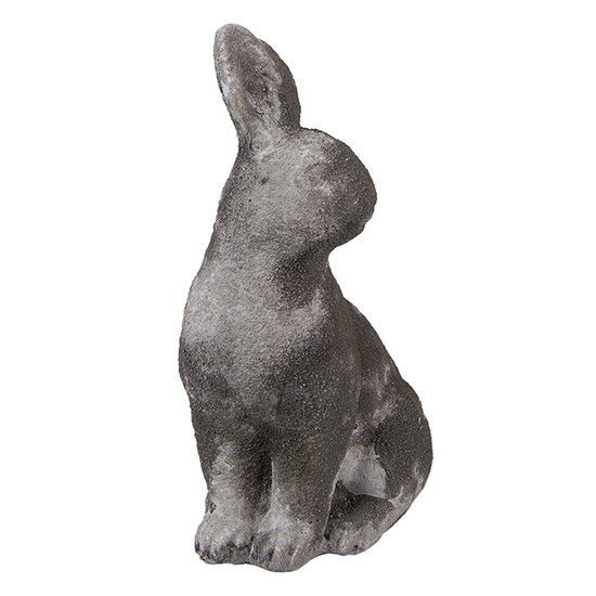 Clayre & Eef | Decoratie Beeld Konijn Grijs 14x10x23 cm | 6TE0565