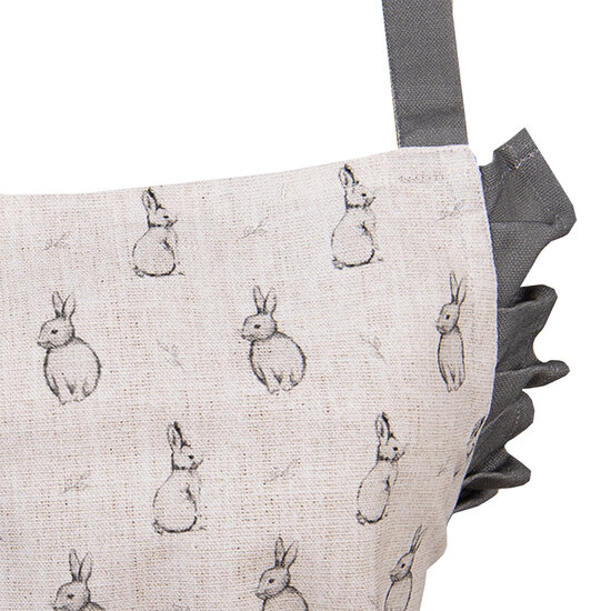 Clayre & Eef | Keukenschort Kinderen Beige Grijs 48x56 cm | BNS41K
