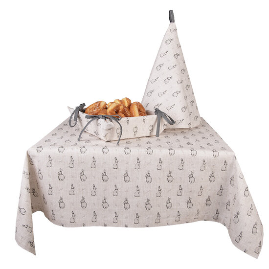 Clayre & Eef | Broodmand Beige Grijs 35x35x8 cm | BNS47