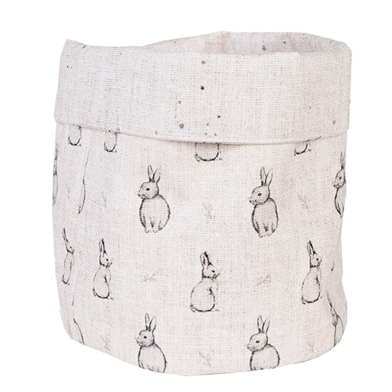 Clayre & Eef | Broodmandje Beige Grijs ø 15x16 cm | BNS50