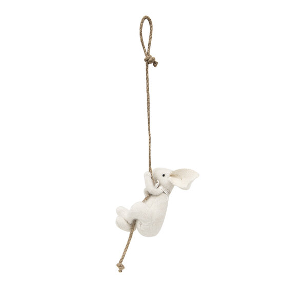 Clayre & Eef | Decoratie beeld Konijn Wit 8x9x16/50 cm | TW0620