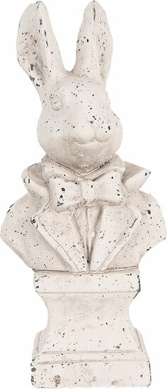 Clayre & Eef | Decoratie Beeld Konijn Beige 11x8x24 cm | 6TE0562